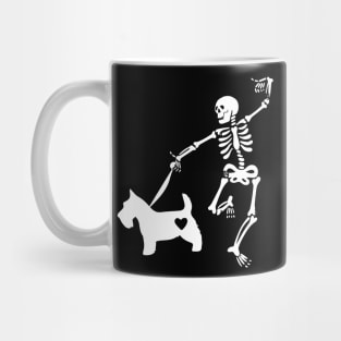 Scottie skull halloween Scottish Terrier Mug